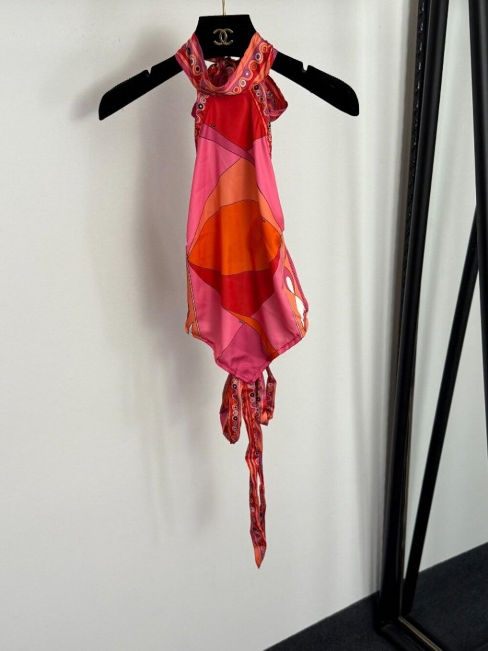 Emilio Pucci Y2K Halter-Neck Backless Tank Top